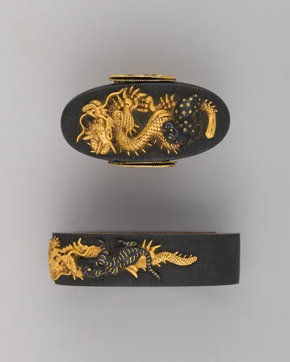 Sword-Hilt Collar and Pommel (Fuchigashira)