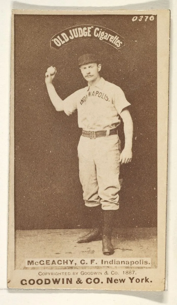Jack McGeachey, Center Field, Indianapolis, from the Old Judge series (N172) for Old Judge Cigarettes — Goodwin & Company