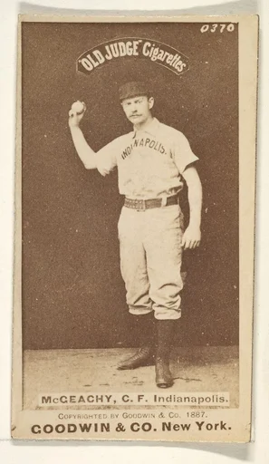 Jack McGeachey, Center Field, Indianapolis, from the Old Judge series (N172) for Old Judge Cigarettes