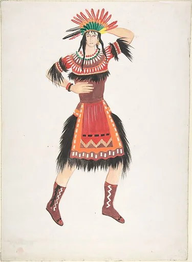 Costume design for Native American female