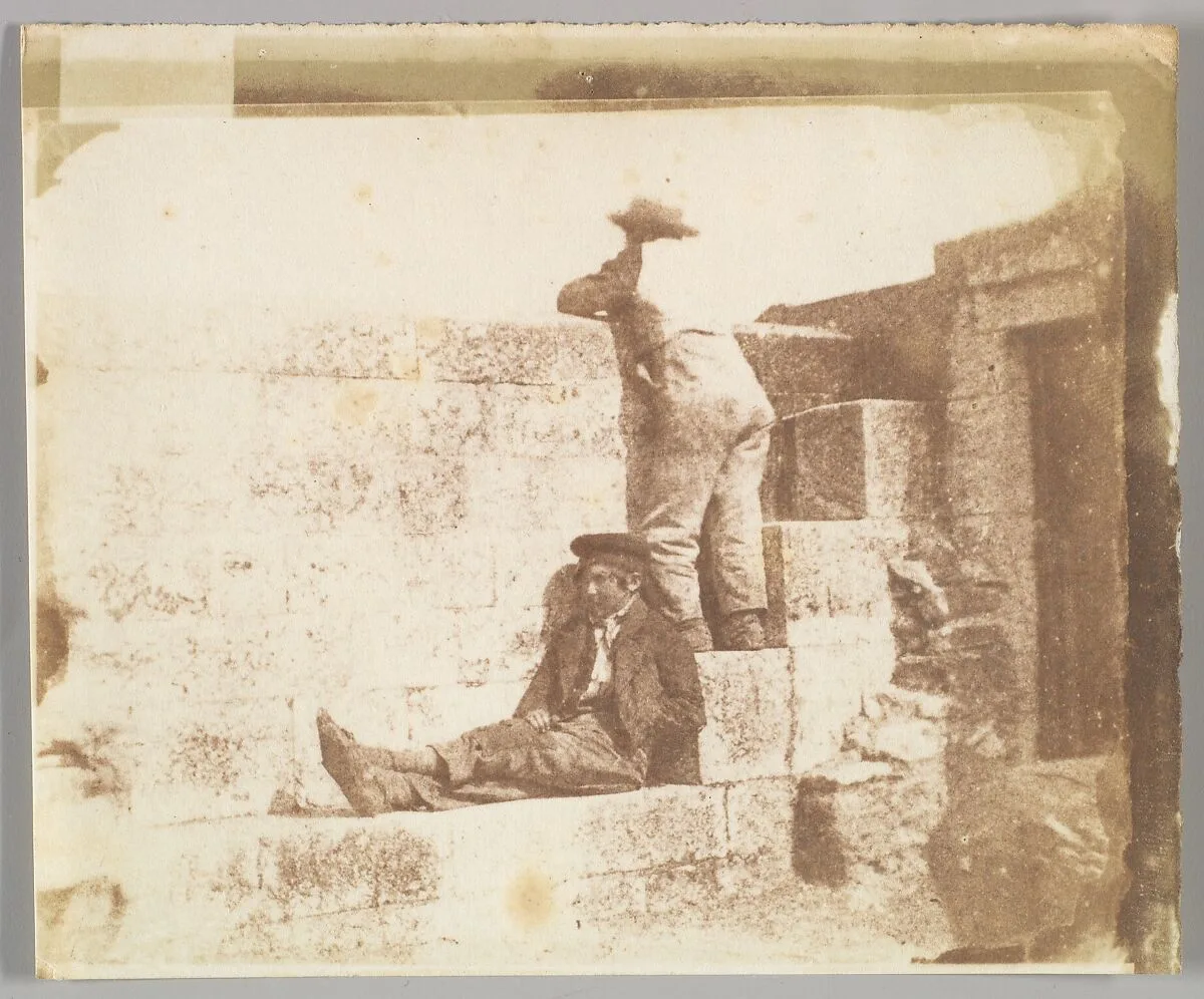 Two Young Men Resting on a Pier — Calvert Richard Jones