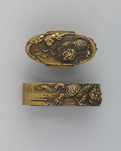 Sword-Hilt Collar and Pommel (Fuchigashira)