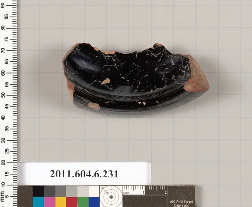 Terracotta fragment of a salt cellar?