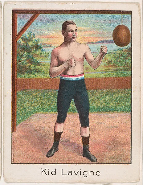 Kid Lavigne, from the Champion Athlete and Prize Fighter series (T220), issued by Mecca and Tolstoi Cigarettes — Mecca Cigarettes|Tolstoi Cigarettes