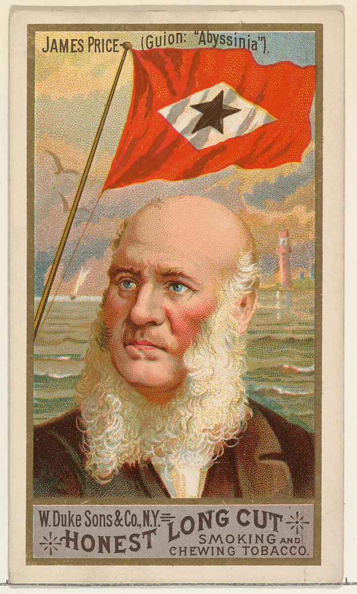 James Price, from the Sea Captains series (N127) issued by Duke Sons & Co. to promote Honest Long Cut Tobacco — George S. Harris & Sons|W. Duke, Sons & Co.