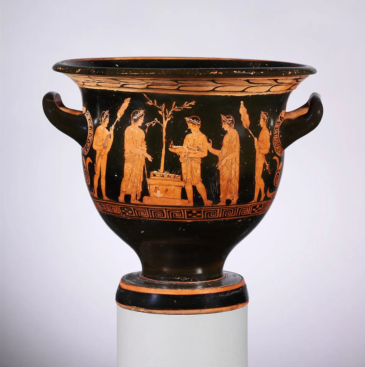 Terracotta bell-krater (bowl for mixing wine and water) — Nikias Painter