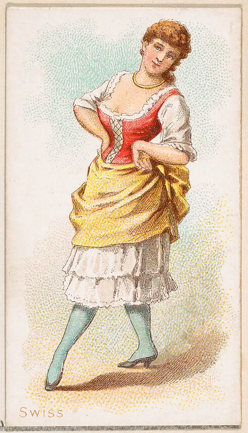 Swiss Dancer, from the Dancing Women series (N186) issued by Wm. S. Kimball & Co. — William S. Kimball & Company