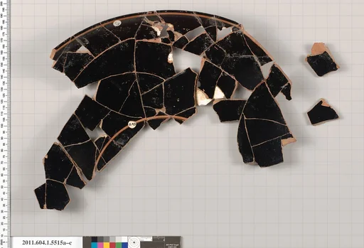 Terracotta fragments of a kylix (drinking cup)