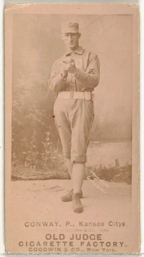 James P. "Jim" Conway, Pitcher, Kansas City Cowboys, from the Old Judge series (N172) for Old Judge Cigarettes