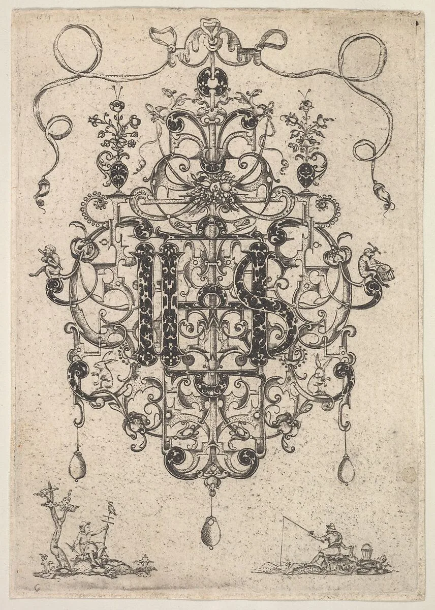 Design for a Pendant with IHS Monogram — Master P.R.K