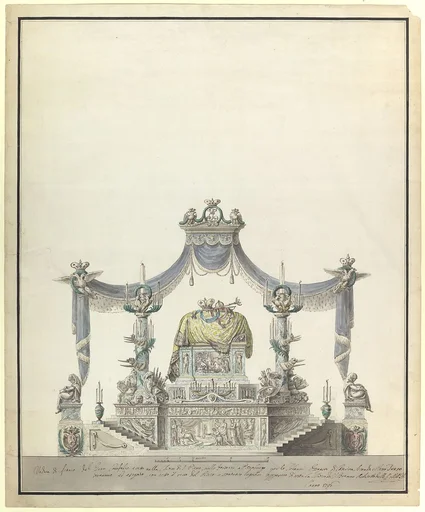 Catafalque of the Empress Catherine the Great of Russia (Side Elevation).