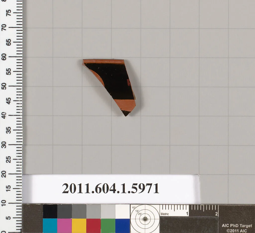Terracotta rim fragment of a kylix (drinking cup) — Unknown