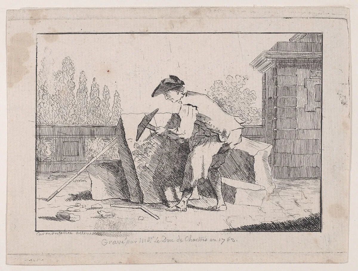 Stone Mason at Work — Louis Philippe Joseph, duc de Chartres