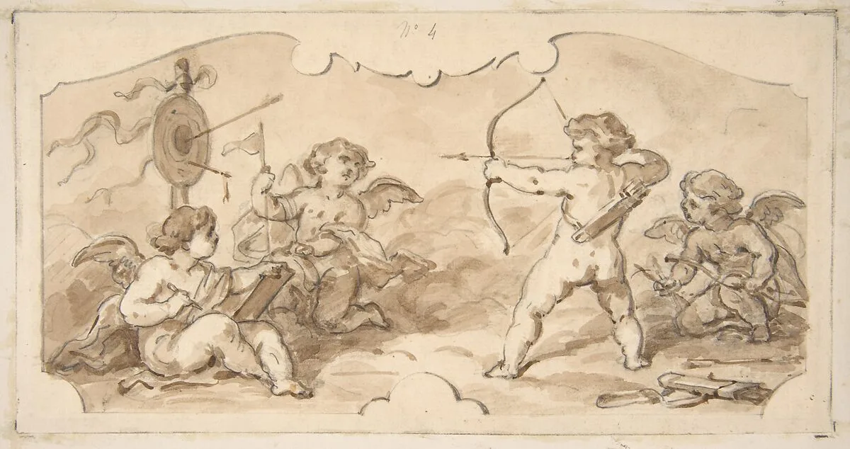 Design of putti at play — Jules-Edmond-Charles Lachaise|Eugène-Pierre Gourdet