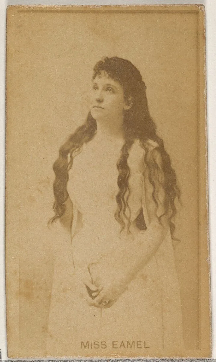 Miss Eamel, from the Actors and Actresses series (N45, Type 8) for Virginia Brights Cigarettes — Allen & Ginter