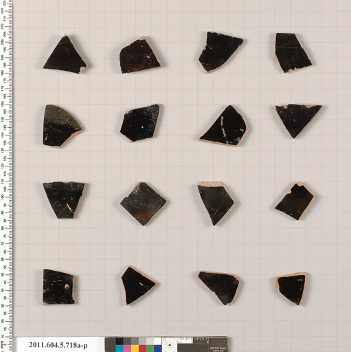 Terracotta fragments of kylikes (drinking cups)