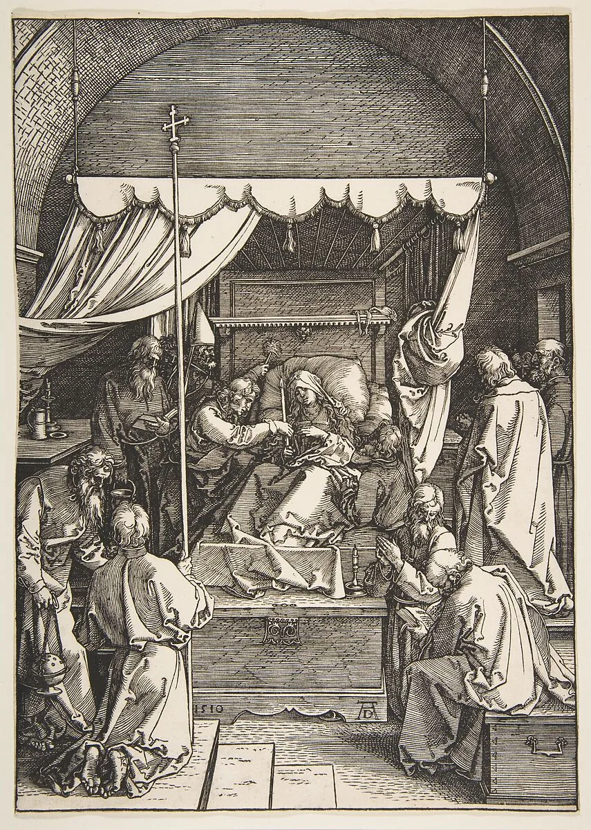 The Death of the Virgin, from The Life of the Virgin — Albrecht Dürer