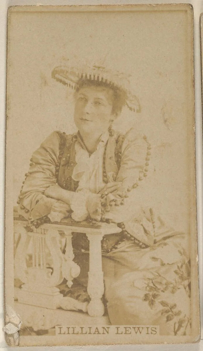 Lillian Lewis, from the Actors and Actresses series (N45, Type 8) for Virginia Brights Cigarettes — Allen & Ginter