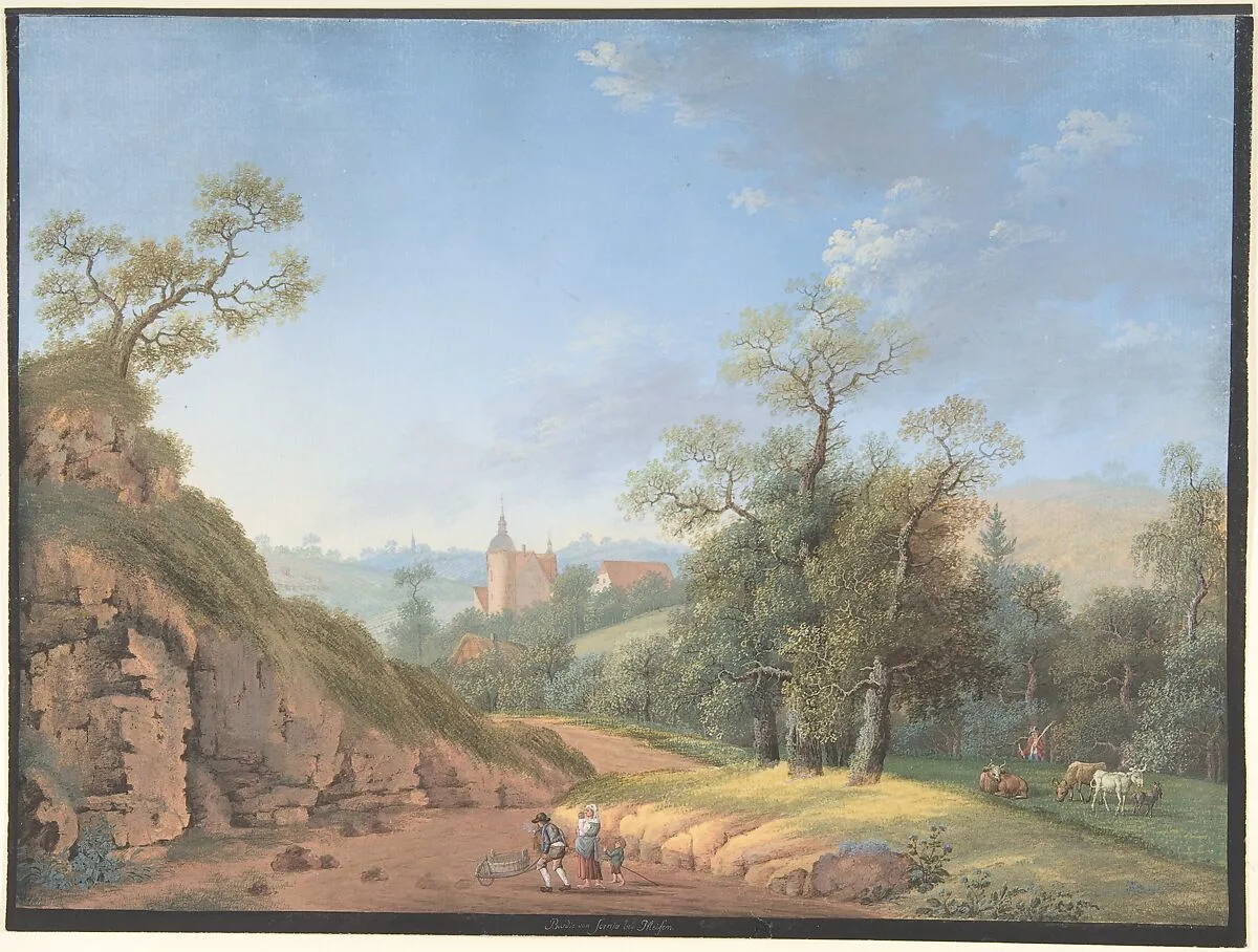 Peasant Family in a Landscape — Johann Friedrich Nagel