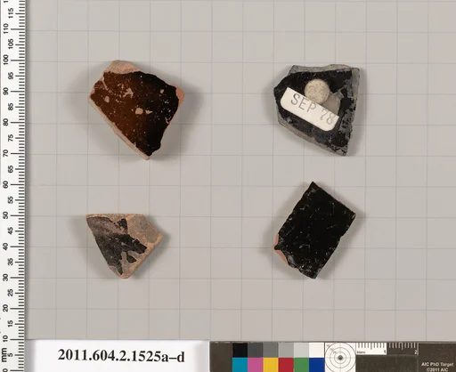 Terracotta fragments of skyphoi (deep drinking cups)
