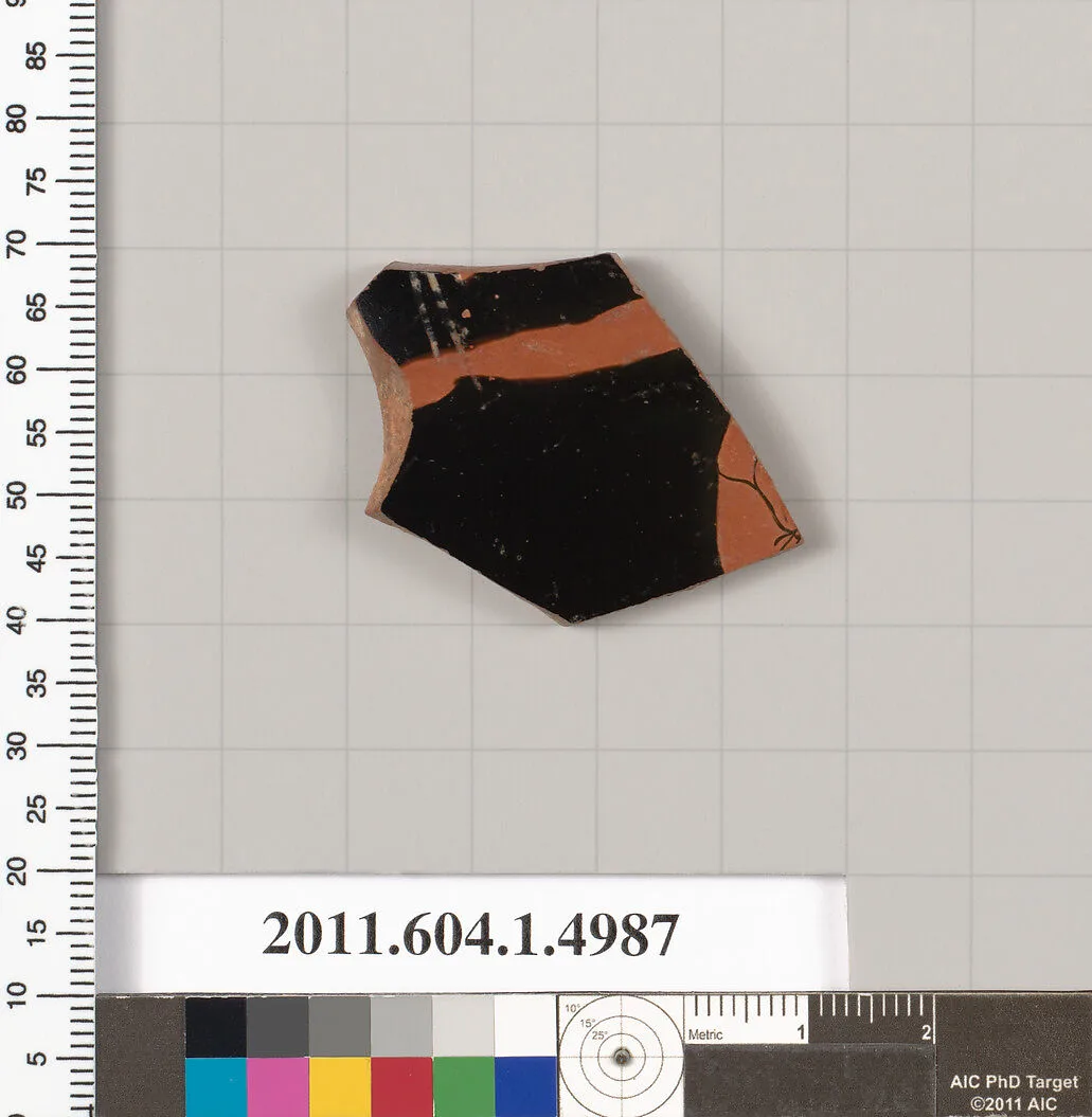 Terracotta fragment of a kylix (drinking cup) — Unknown