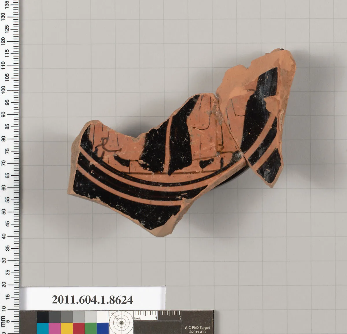Terracotta fragment of a stemless kylix (drinking cup) — Unknown