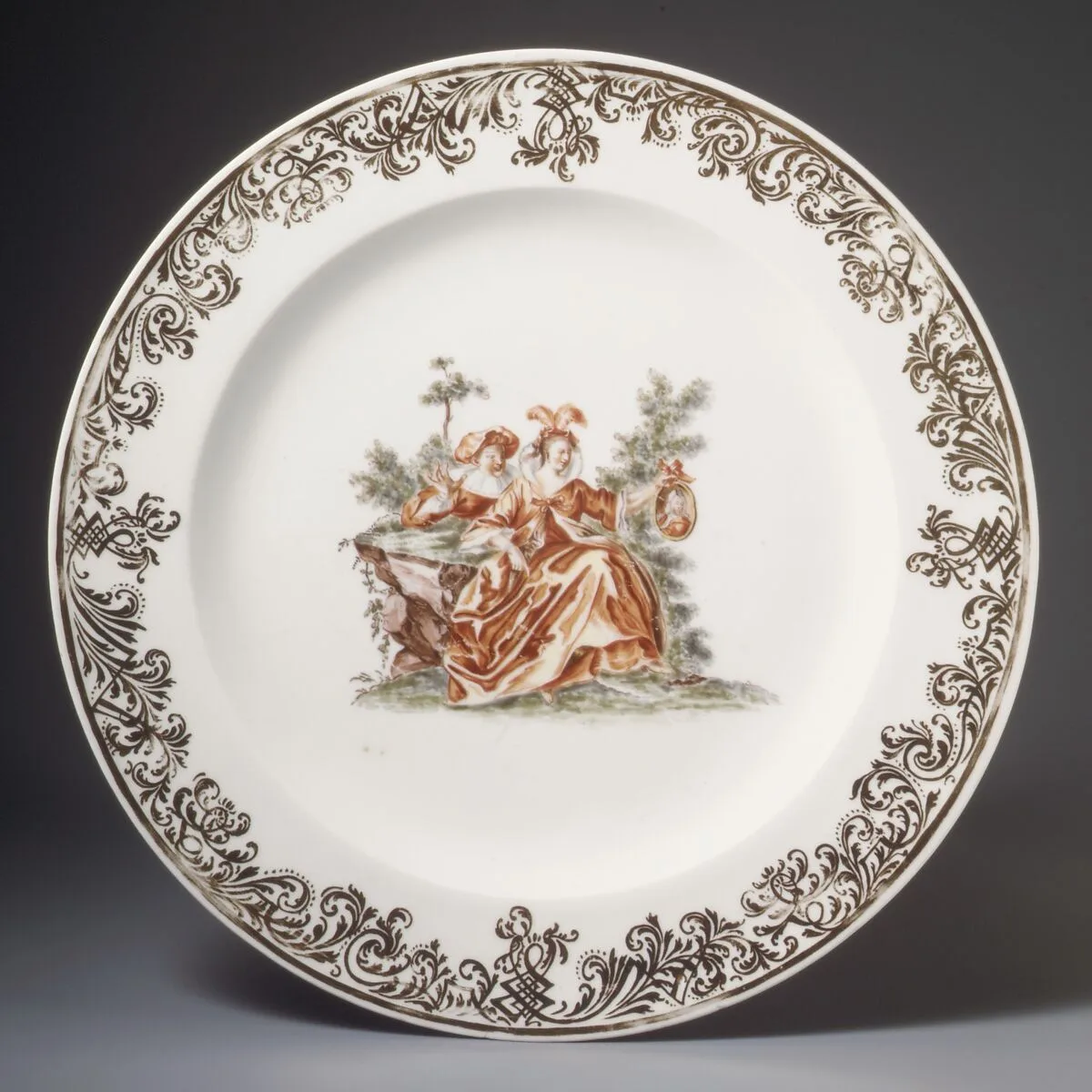 Plate (one of two) — Franz Ferdinand Mayer|Meissen Manufactory|Gottfried Bernhard Göz