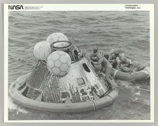 [Astronauts in Lifeboat After Apollo 11 Splashdown]