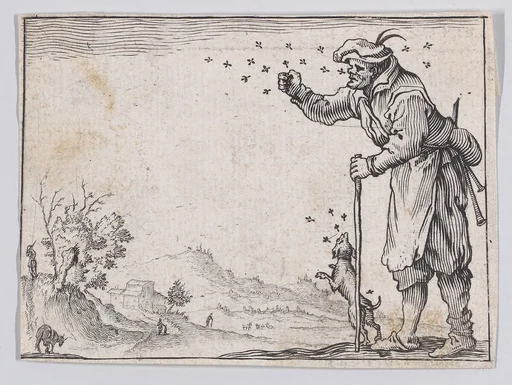 Reverse Copy of Le Paysan Assailli par les Abeilles (The Peasant Attacked by Bees), from "Les Caprices" Series A, The Florence Set