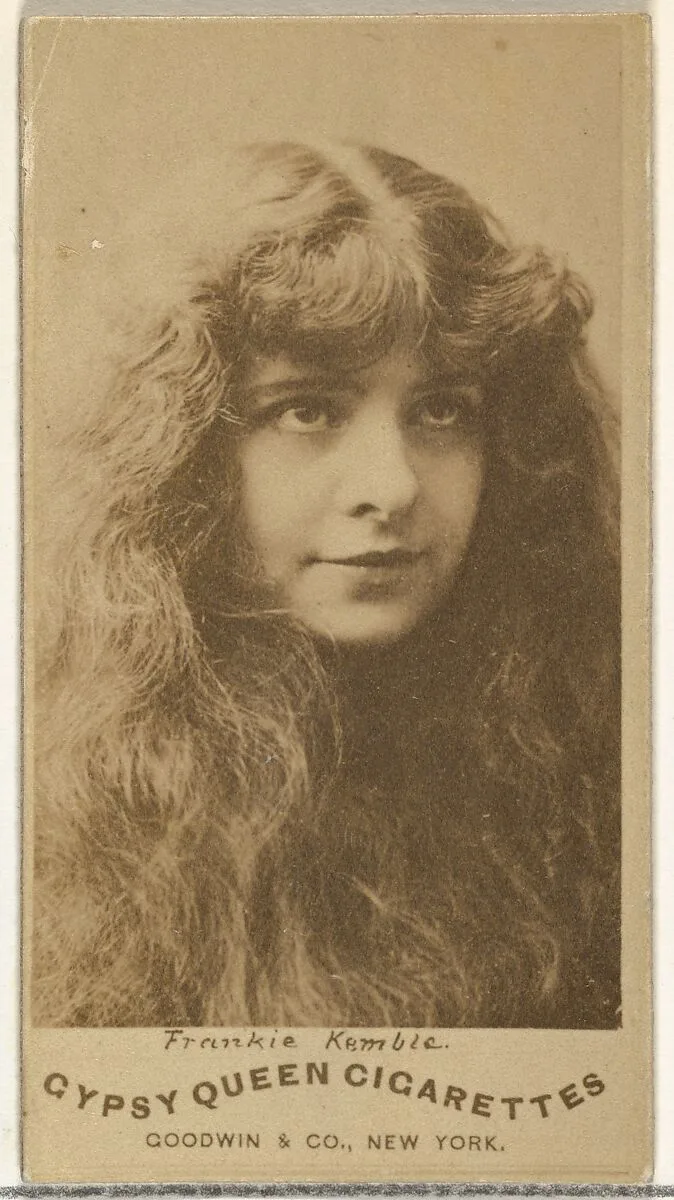 Frankie Kemle, from the Actors and Actresses series (N171) for Gypsy Queen Cigarettes — Goodwin & Company
