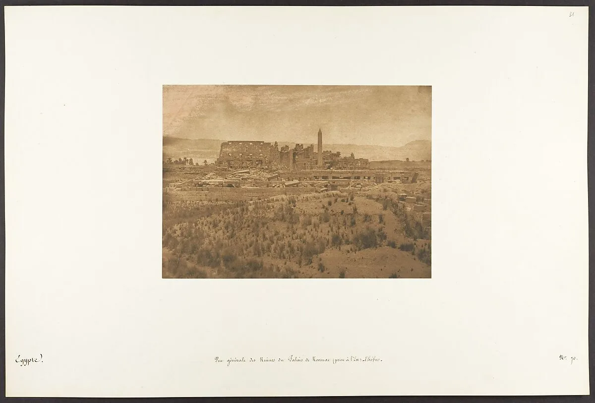 Vue générale des Ruines du Palais de Karnac (prise à l'Est) - Thèbes — Maxime Du Camp