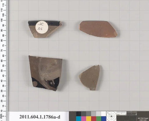 Terracotta rim fragments of kylikes(drinking cups)