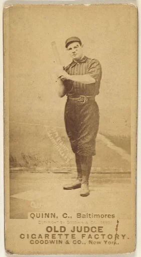 Quinn, Catcher, Baltimore Orioles, from the Old Judge series (N172) for Old Judge Cigarettes