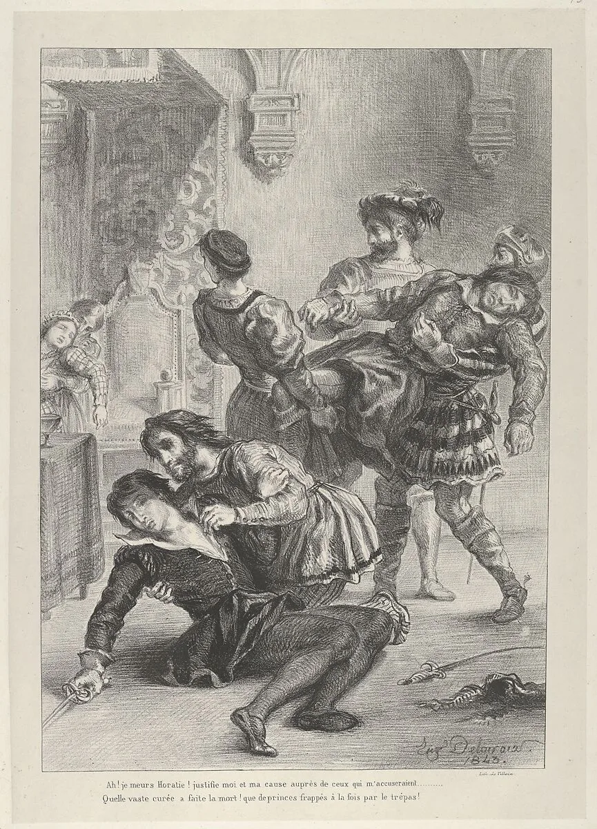 The Death of Hamlet — Eugène Delacroix|William Shakespeare|Villain