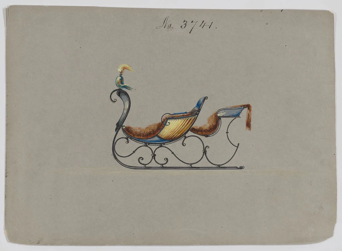 Design for Rumble Sleigh, no. 3741 — Brewster & Co.