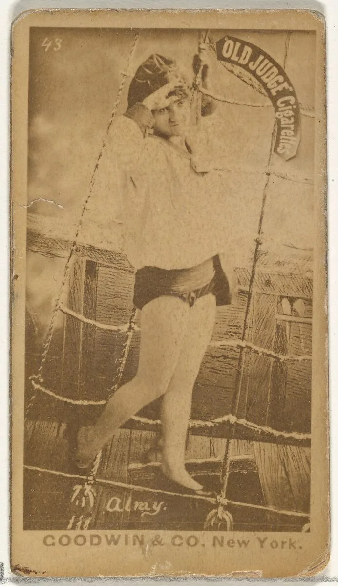 Almy, from the Actors and Actresses series (N171) for Old Judge Cigarettes — Goodwin & Company