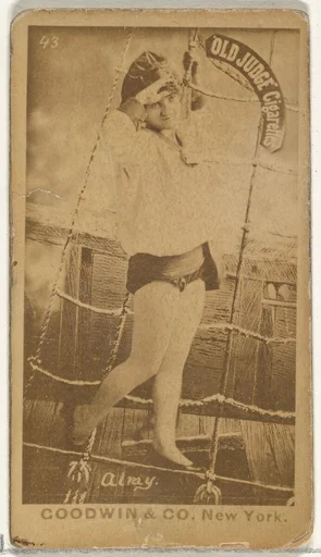 Almy, from the Actors and Actresses series (N171) for Old Judge Cigarettes