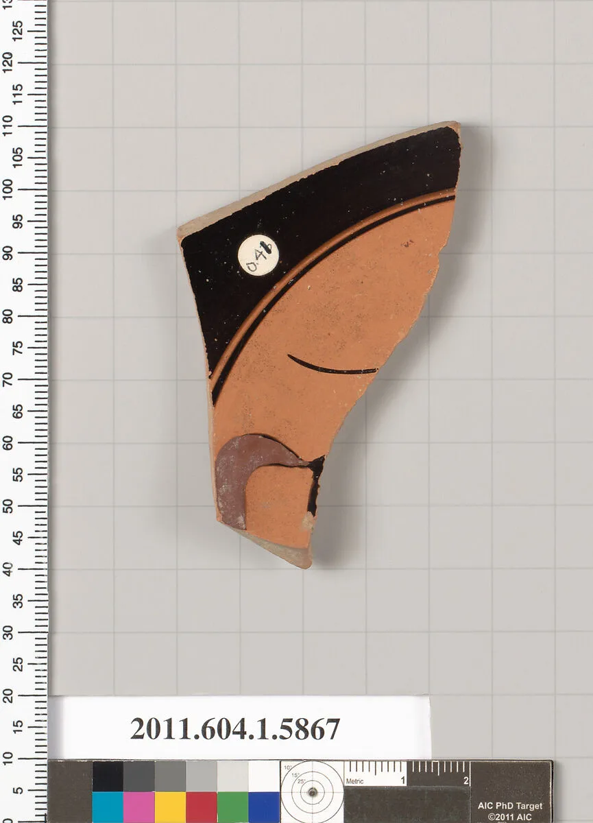 Terracotta fragment of a kylix (drinking cup) — Unknown