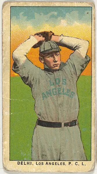 Delhi, Los Angeles, Pacific Coast League, from the "Obak Baseball Players" set (T212), issued by the American Tobacco Company to promote Obak Mouthpiece Cigarettes — American Tobacco Company