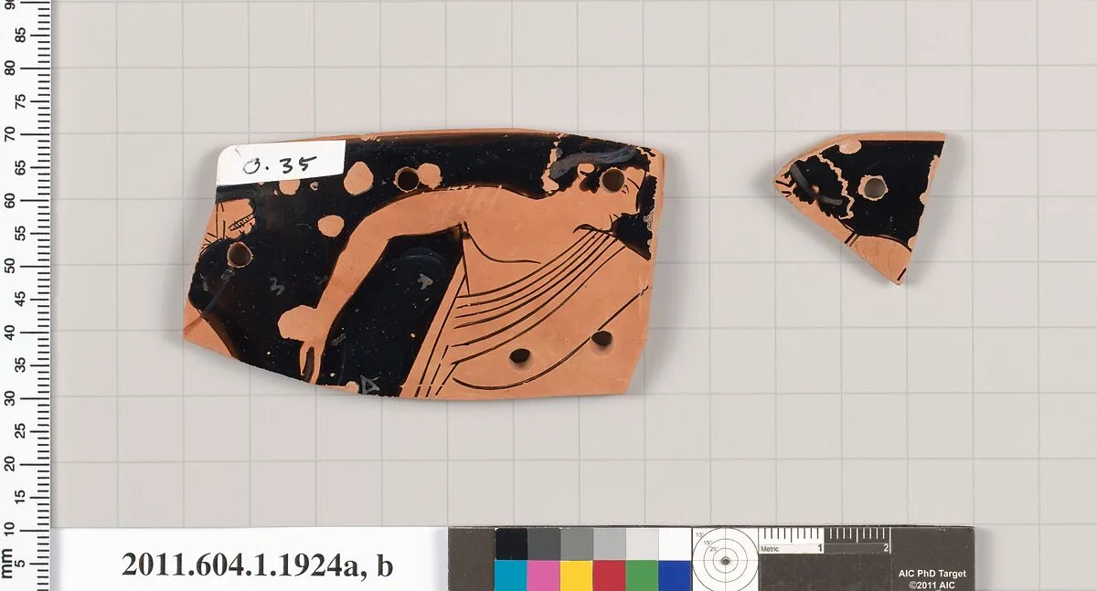 Terracotta rim fragments of a kylix (drinking cup) — Unknown