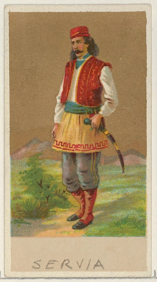 Serbia, from the Natives in Costume series (N16), Teofani Issue, for Allen & Ginter Cigarettes Brands — Allen & Ginter|Teofani & Company