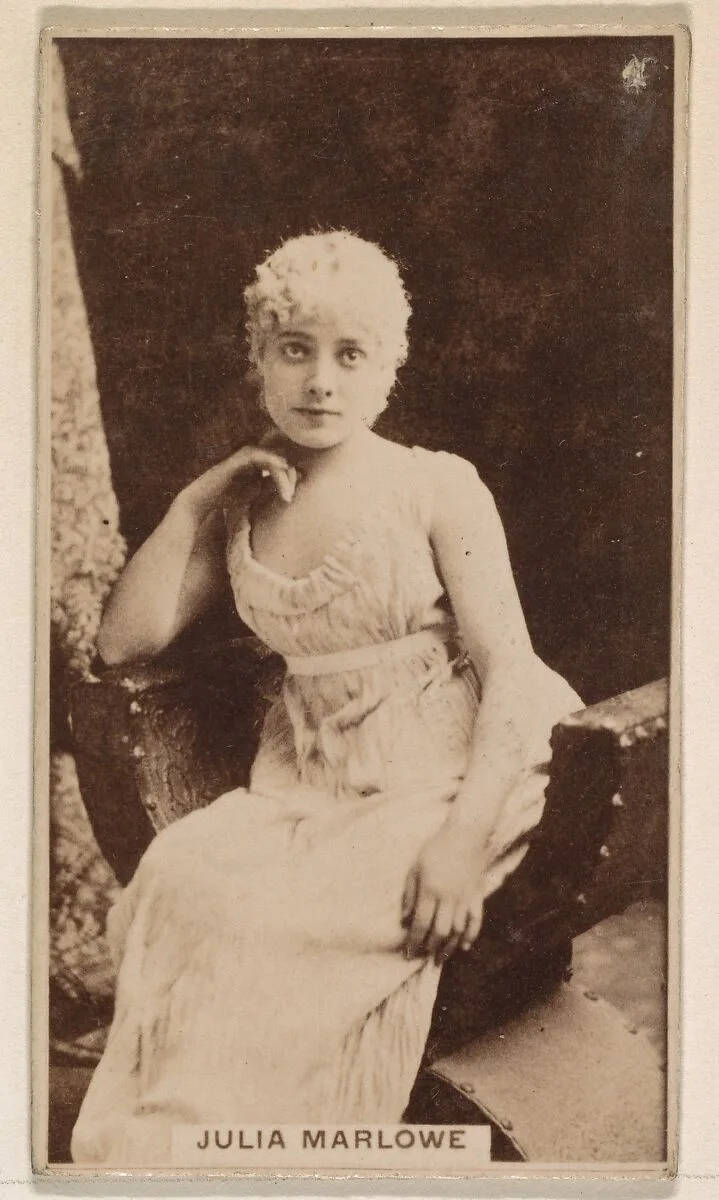 Julia Marlow, from the Actresses series (N245) issued by Kinney Brothers to promote Sweet Caporal Cigarettes — Kinney Brothers Tobacco Company