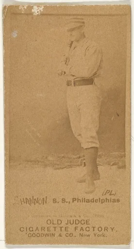 Daniel Webster "Dan" Shannon, Shortstop, Philadelphia, from the Old Judge series (N172) for Old Judge Cigarettes