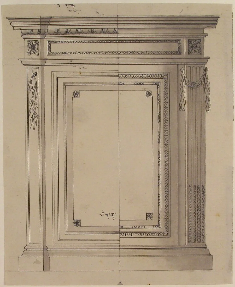 Design for a Cabinet or Console — Anonymous, French, 18th century