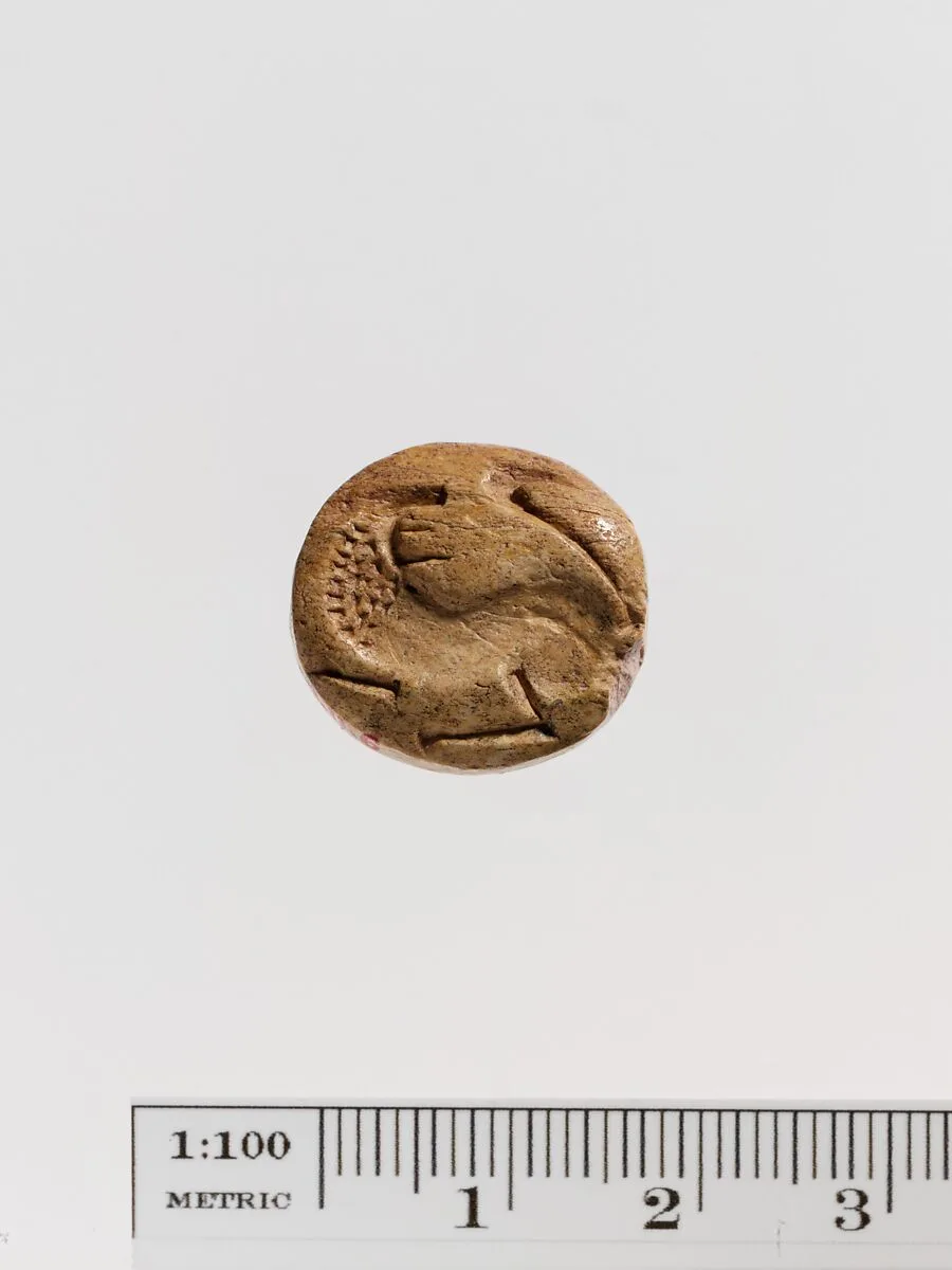 Steatite lentoid seal — Unknown