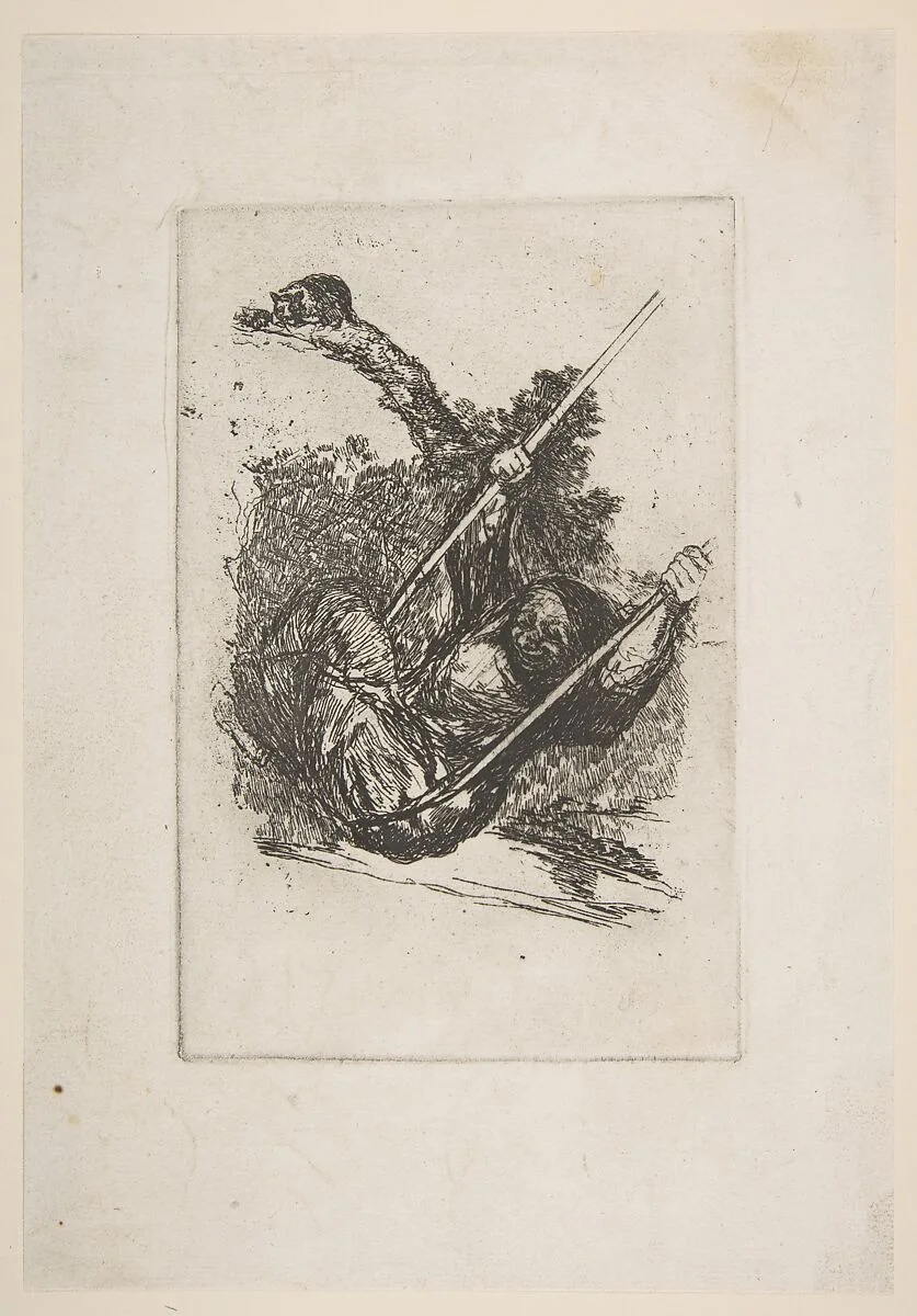 Old woman on a swing — Goya (Francisco de Goya y Lucientes)