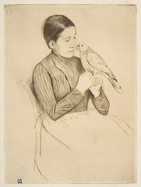 The Parrot — Mary Cassatt