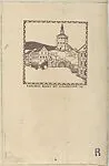 Karlsbad: Marketsquare with Castle Tower 1790 (Karlsbad: Markt mit Schlossturm 1790) — Alois Leupold-Löwenthal|Wiener Werkstätte