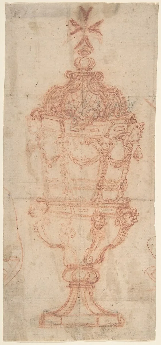 Design for a Chalice Surmounted by a Maltese Cross — Anonymous, Italian, Florentine, second half of the 16th century