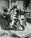 Three Men in the Bowery — Edward Laning